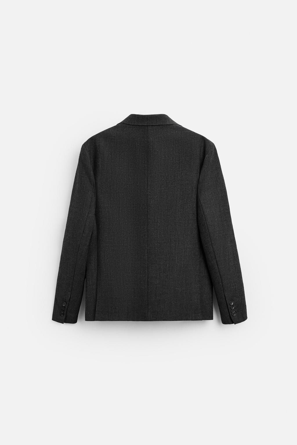 WOOL TWILL SUIT BLAZER - Zara фото 7