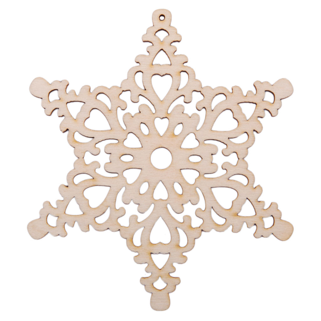 Заготовка для декорирования Mr. Carving ВД-1201 Подвеска новогодняя фанера 0.3 см Снежинка №5 (8х9см.)