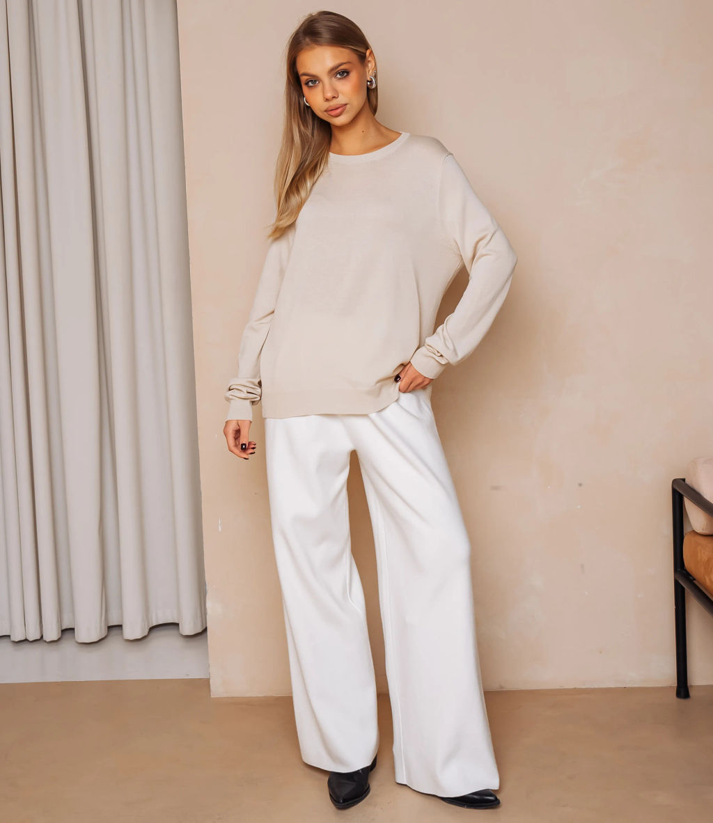 Джемпер #ОКТ125002, светло-бежевый - Dommod фото 4