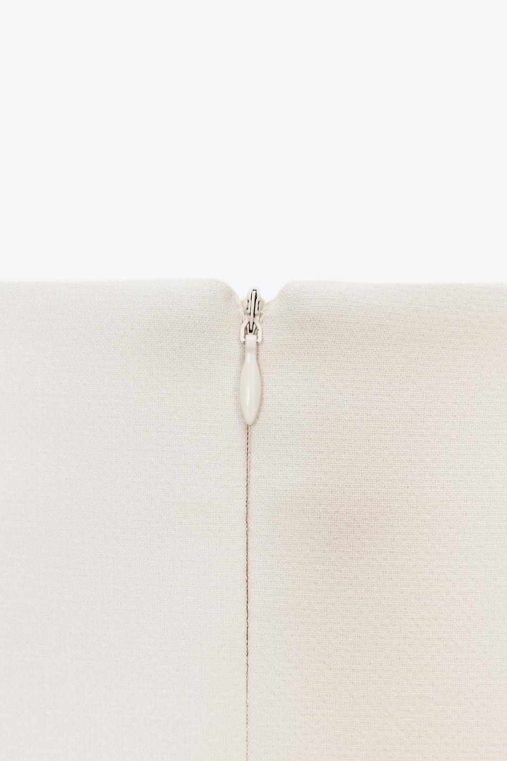 CREPE MIDI SKIRT WITH BELT - Zara фото 8