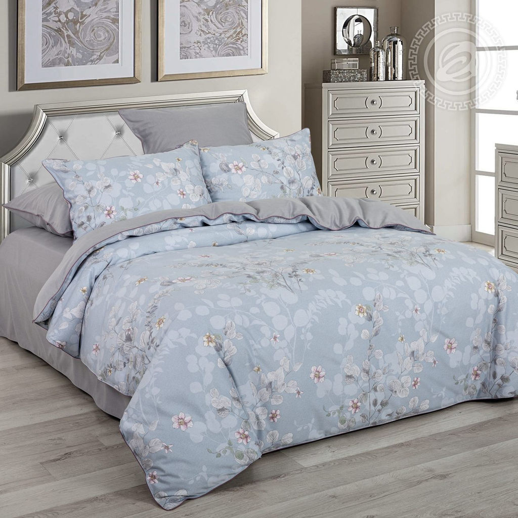 Леона Семейный/Пододеяльник (молния): 2 шт. - 215*145; Простыня: 1 шт. - 260*240; Наволочка (с кантом): 2 шт. - 70*70; Наволочка (с кантом): 2 шт. - 50*70; Велюр Престиж - Арт элегант фото 2