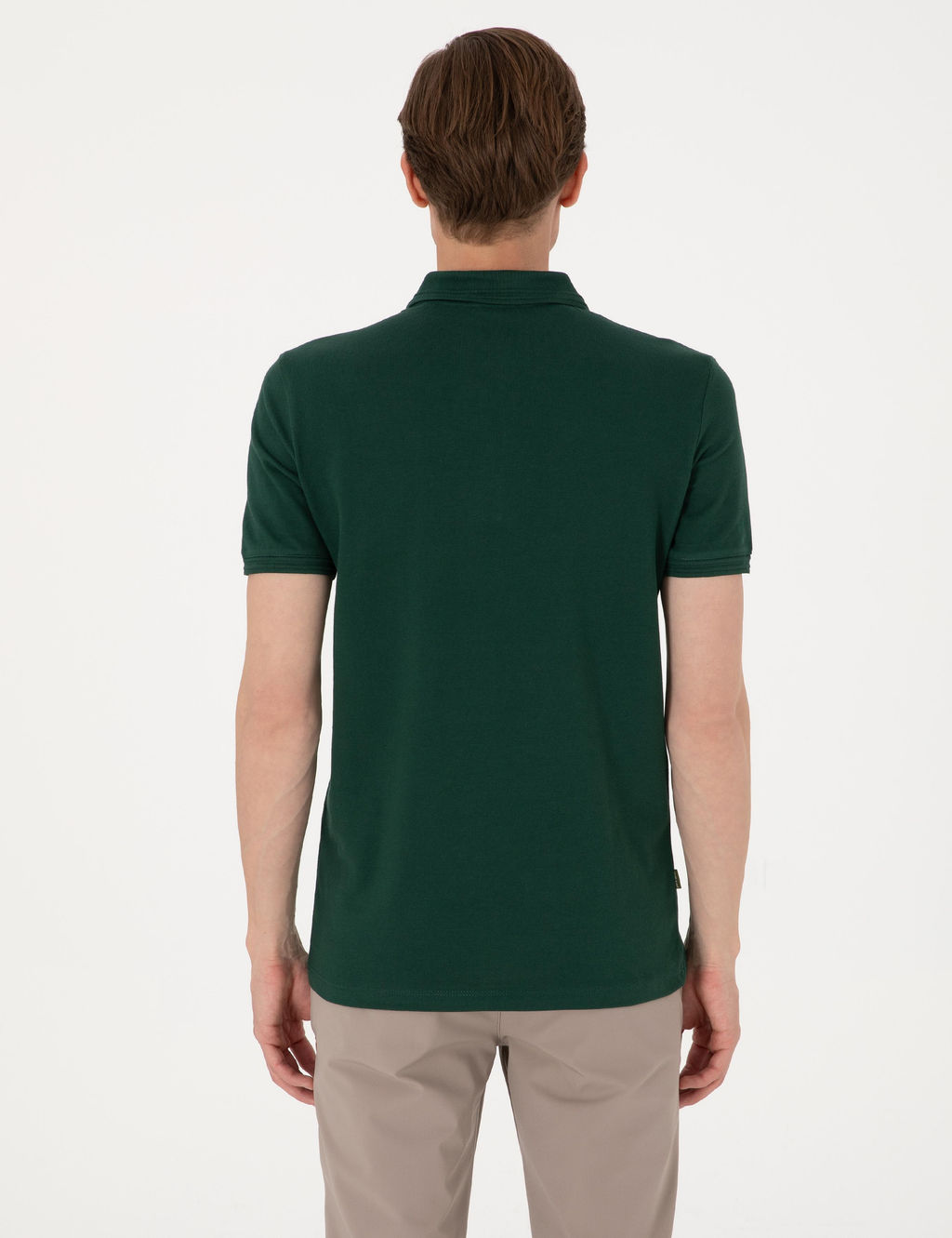 Koyu Ye_il Slim Fit Basic Ti__rt - Pierre cardin фото 5