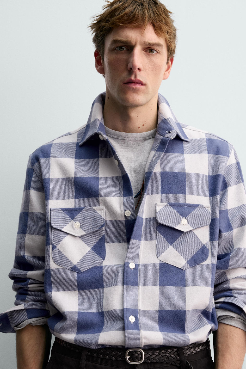 CHECK FLANNEL SHIRT AARON LEVINE X ZARA  фото 5