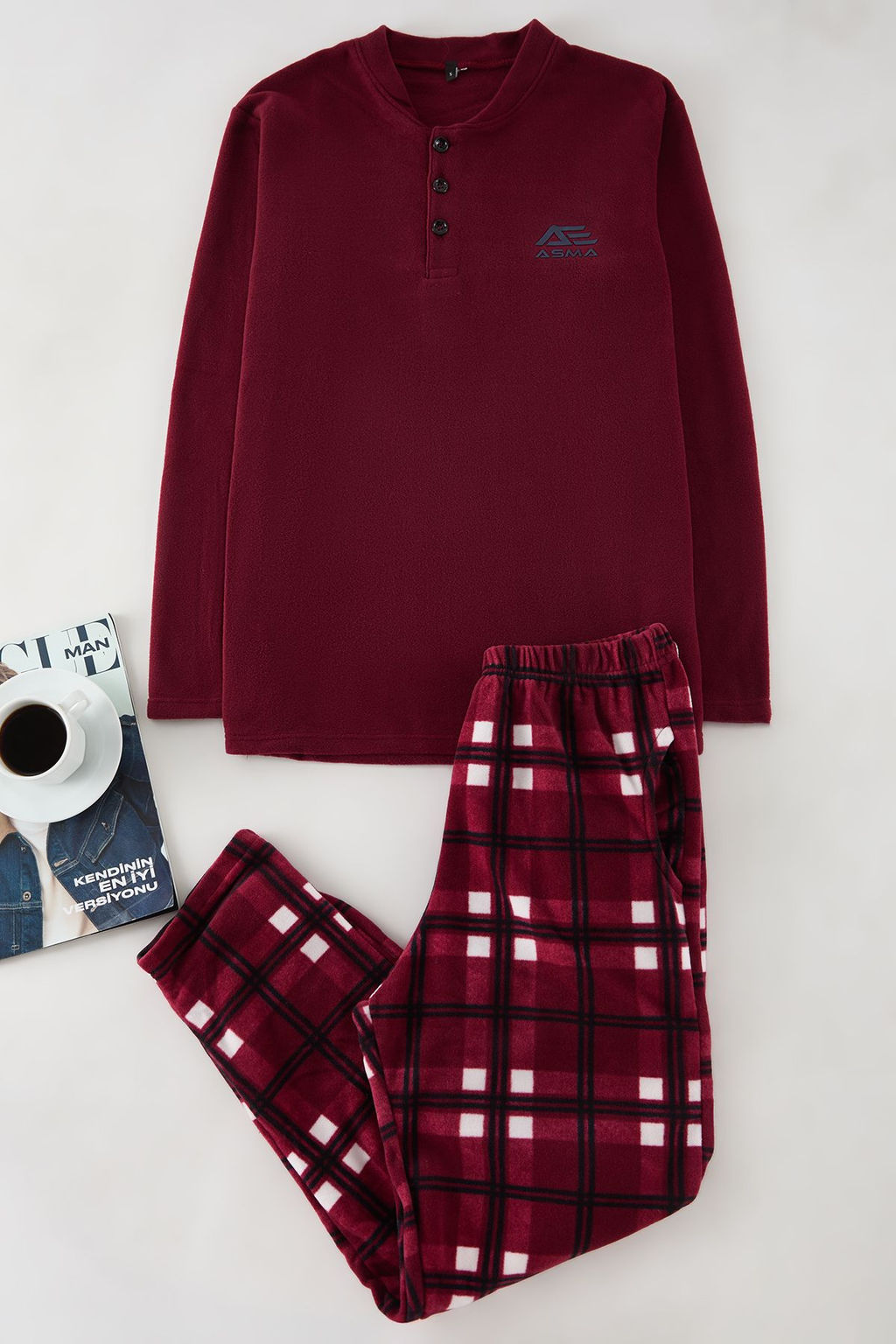 TRENDYOL MAN Yesil Orme Pijama Tak?m? TMNAW25PT00057 - Trendyolmilla фото 8