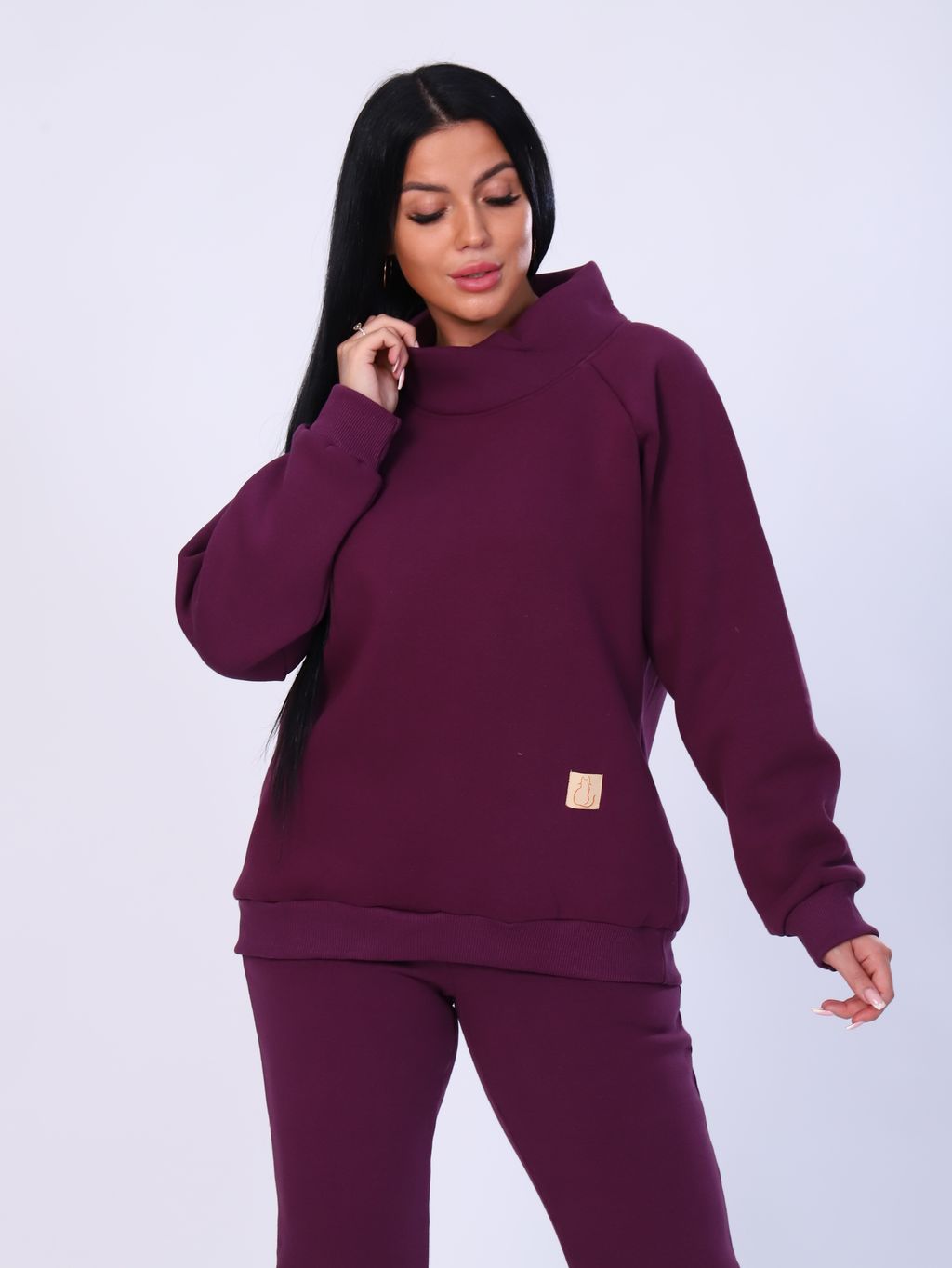 М343 Костюм Олимпия без капюшона (баклажан) - Иванушка-трикотаж фото 6