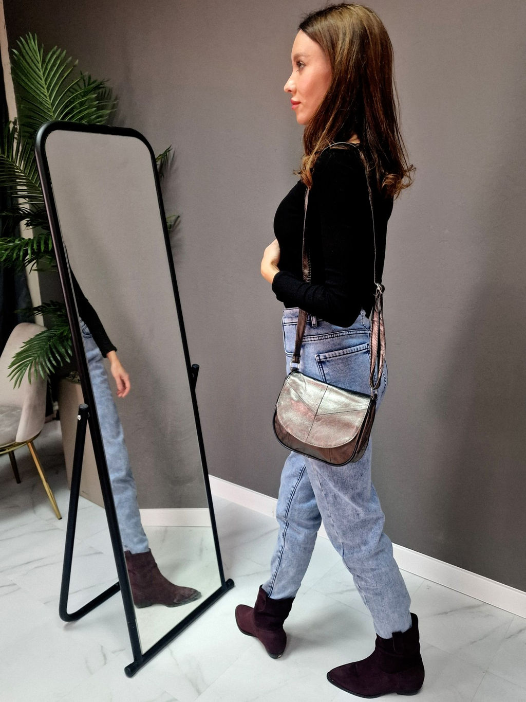 Сумка женская из телячьей кожи