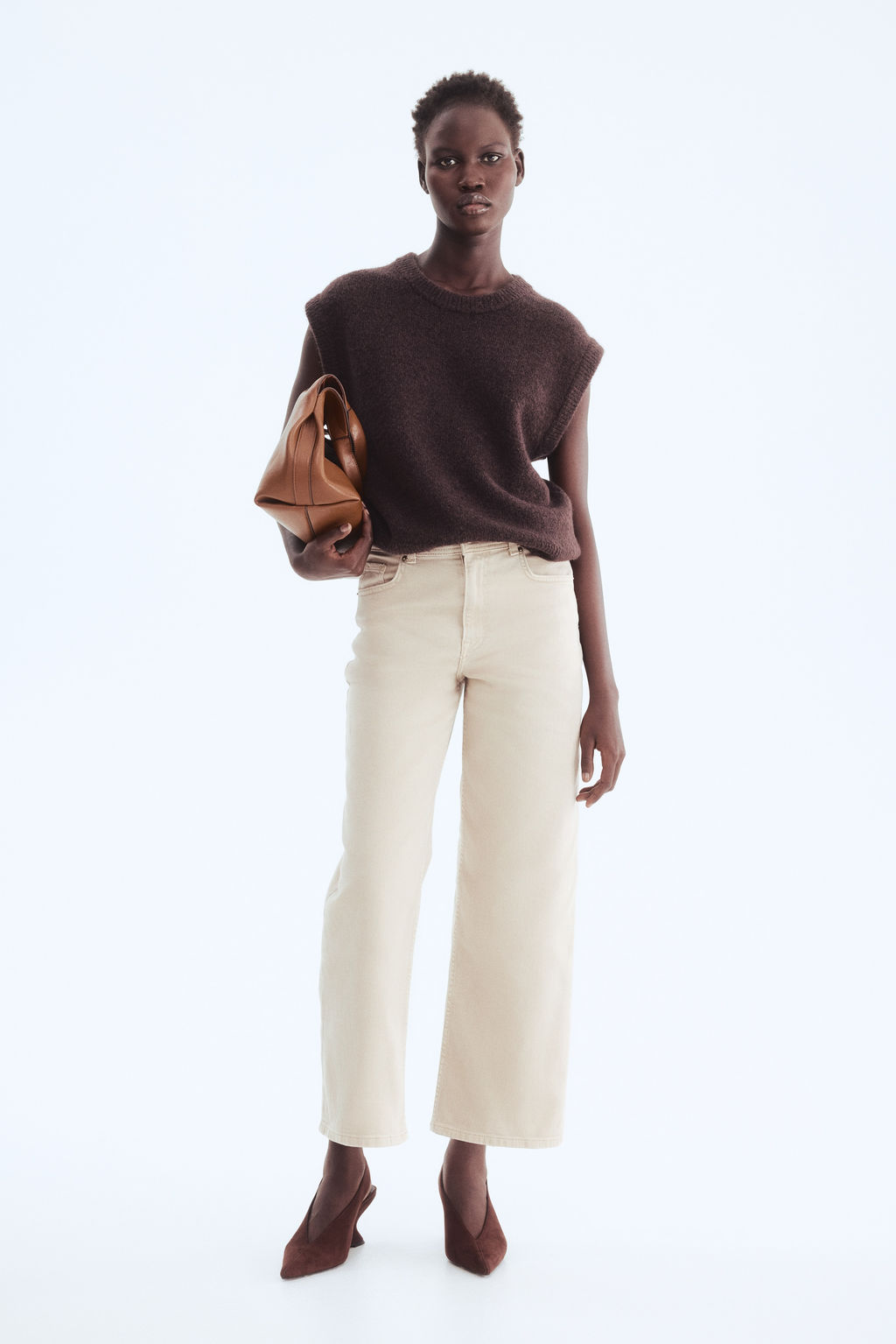 Wide High Waist Ankle Jeans - H&m фото 7
