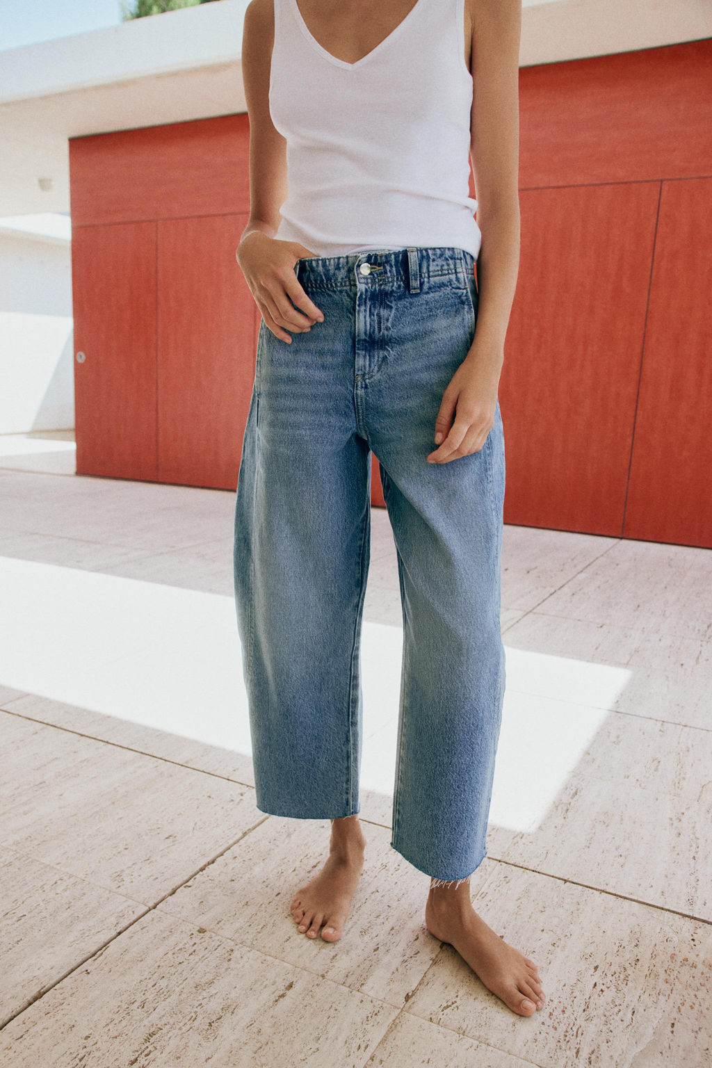JEANS Z1975 BARREL / Azul medio - Zara фото 2