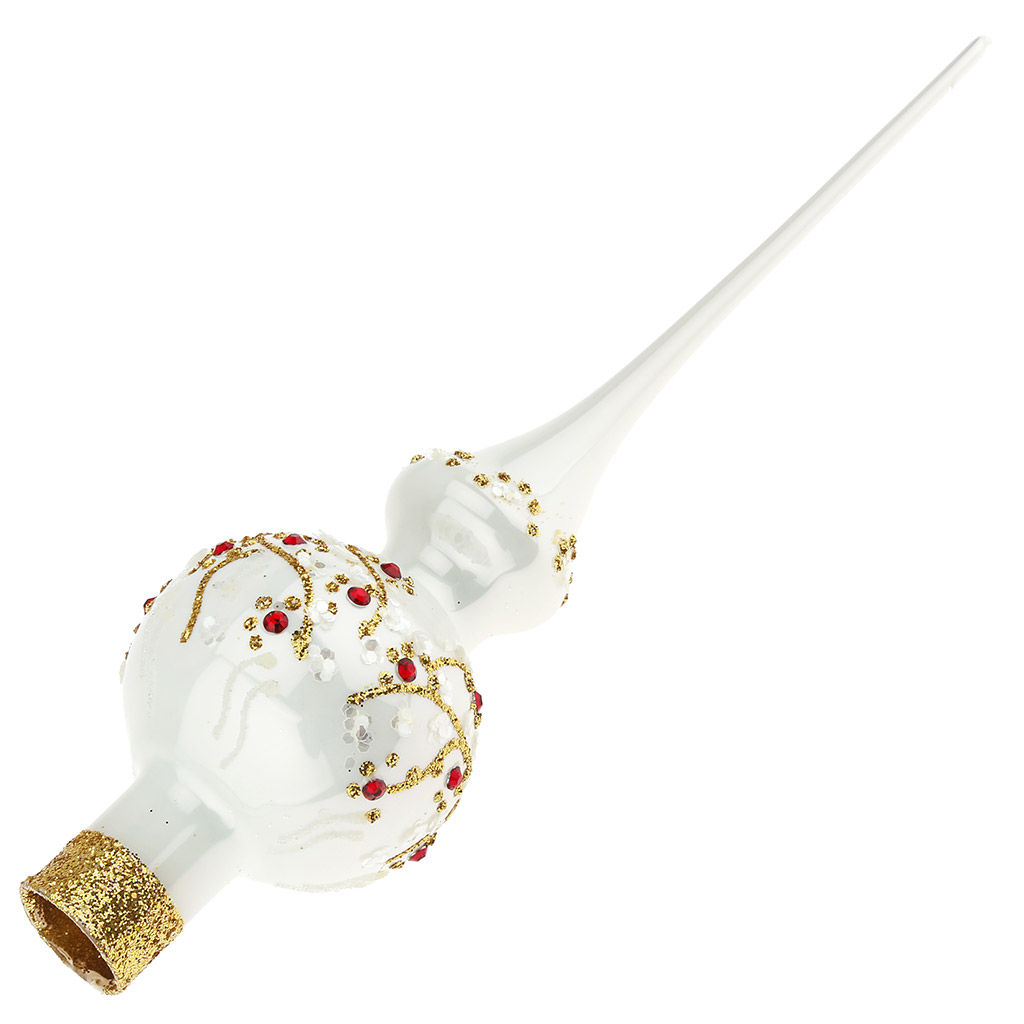 Елочная игрушка верхушка стеклянная Княжеская, ручная художественная роспись, подарочная упаковка (Россия) - Домашняя мода фото 2