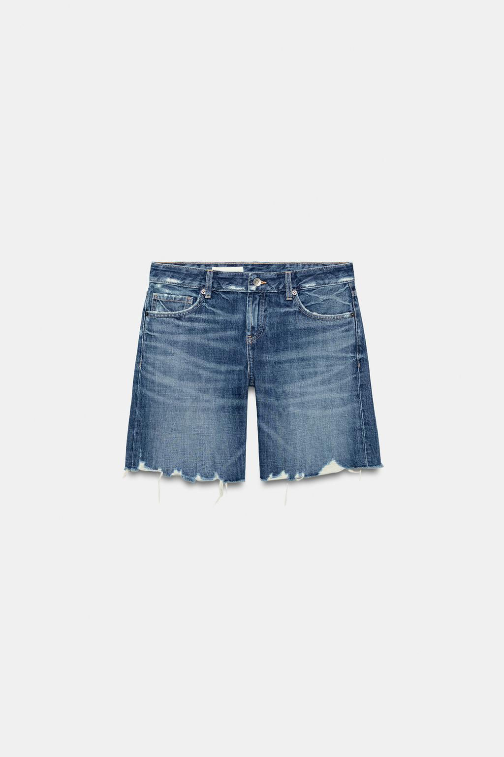 TRF MID-RISE DENIM BERMUDA SHORTS - Zara фото 5