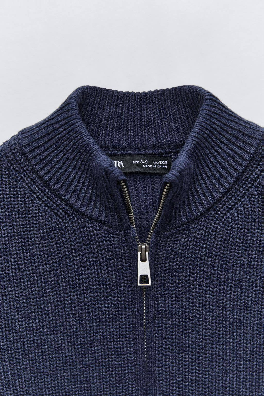 PURL KNIT CARDIGAN WITH ZIP - Zara фото 6