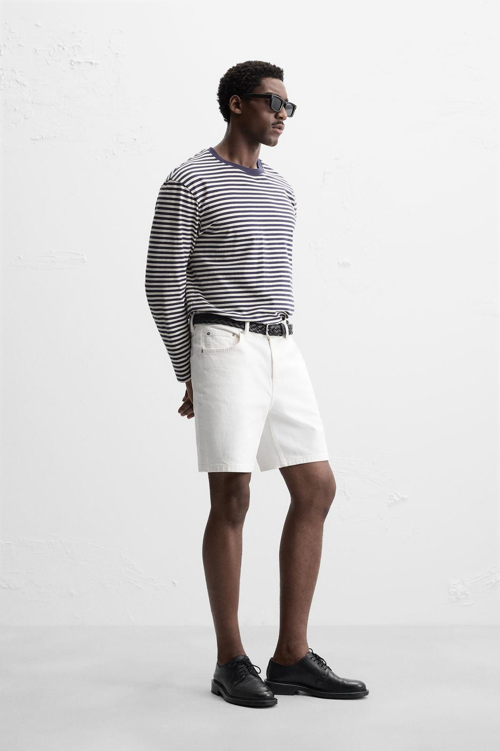 REGULAR FIT DENIM BERMUDA SHORTS - Zara фото 37