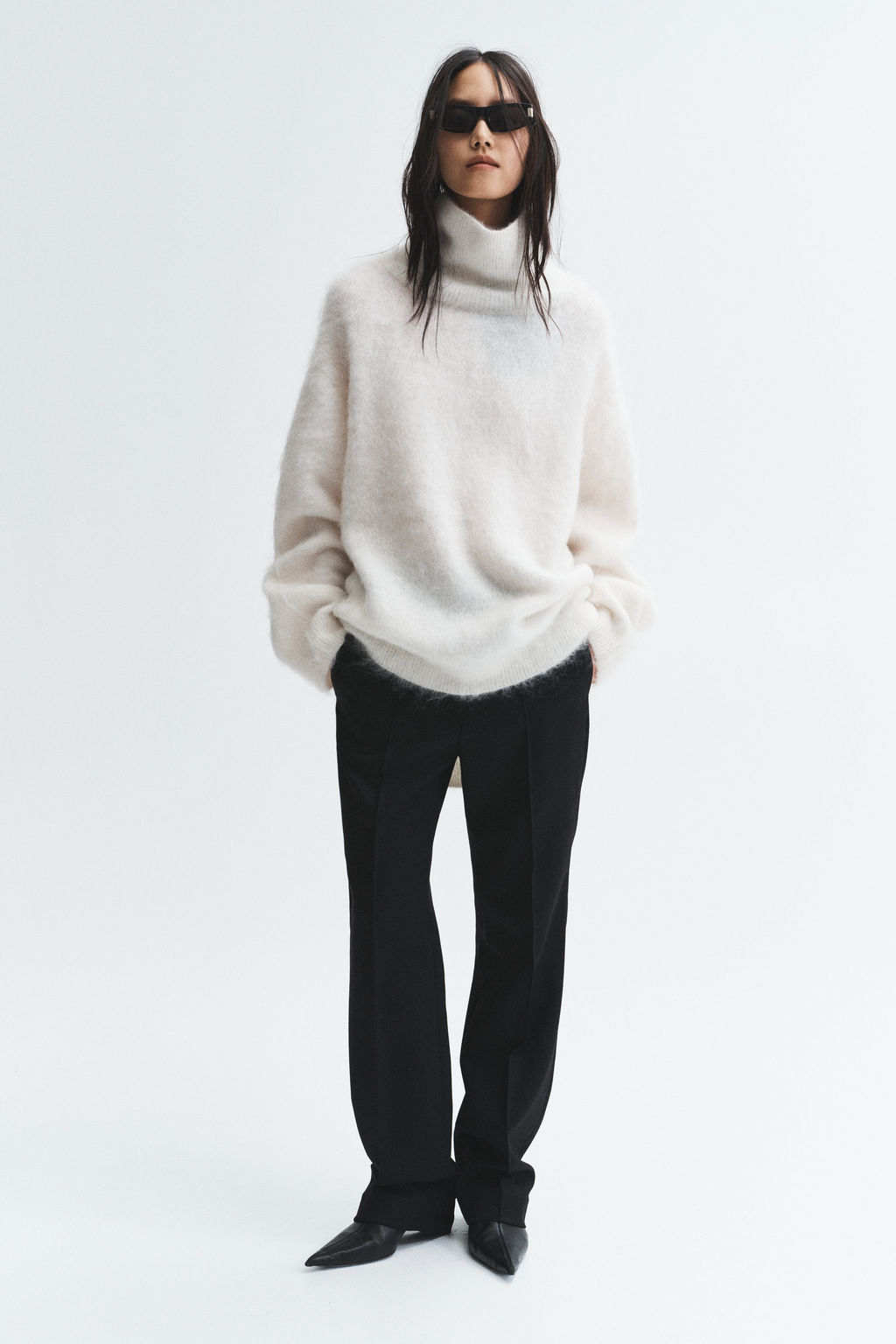 Jersey de cuello alto en mezcla de mohair - H&m фото 7
