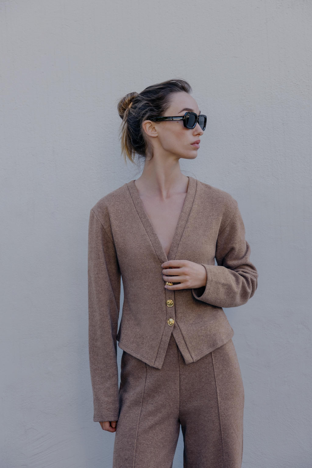 CHAQUETA SOFT BOTONES / Mocha - Zara фото 3