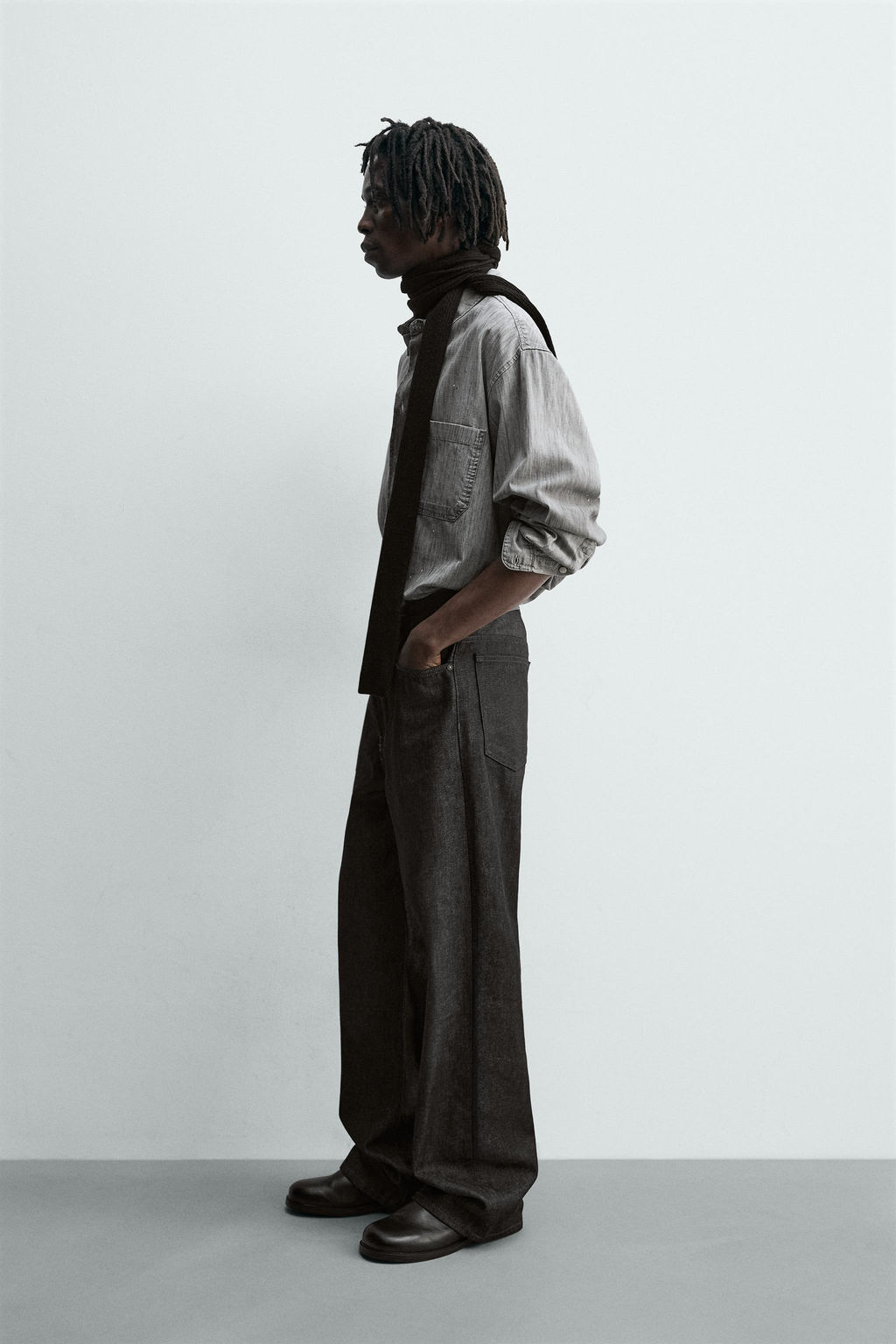 SPLASH-WASH DENIM SHIRT - Zara фото 3