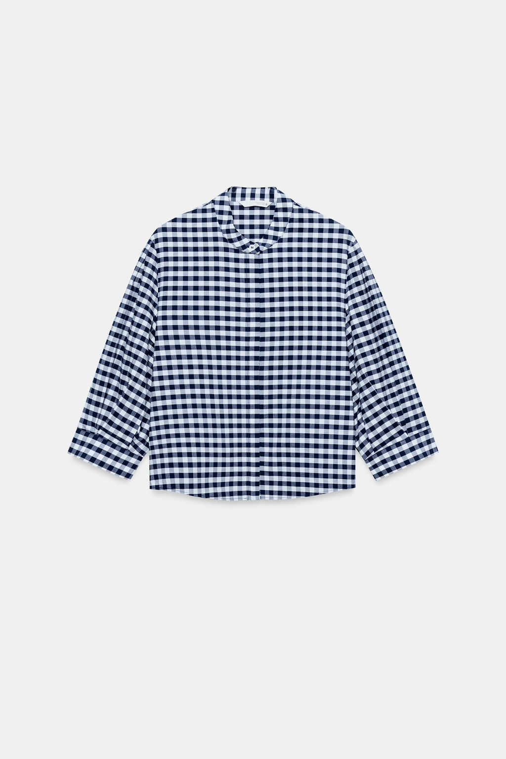 CAMISA CUADRO VICHY ZW COLLECTION / Blanco / Marino - Zara фото 9