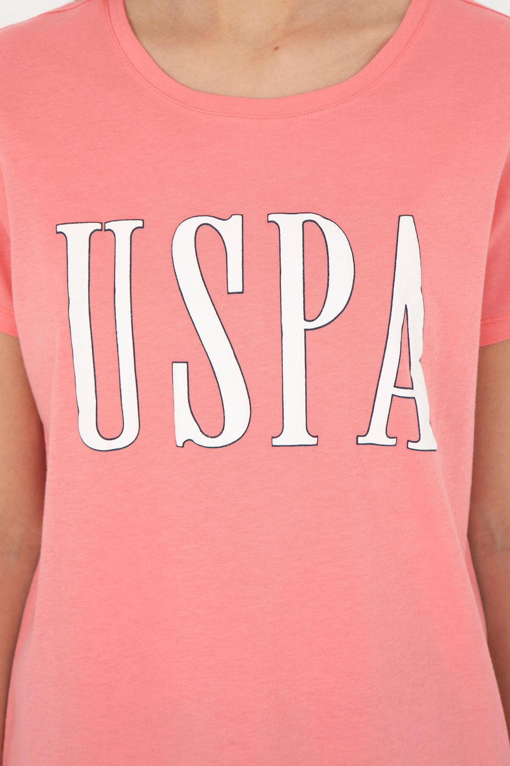 Женская неоново-розовая футболка с круглым вырезом - U.s. polo assn фото 14
