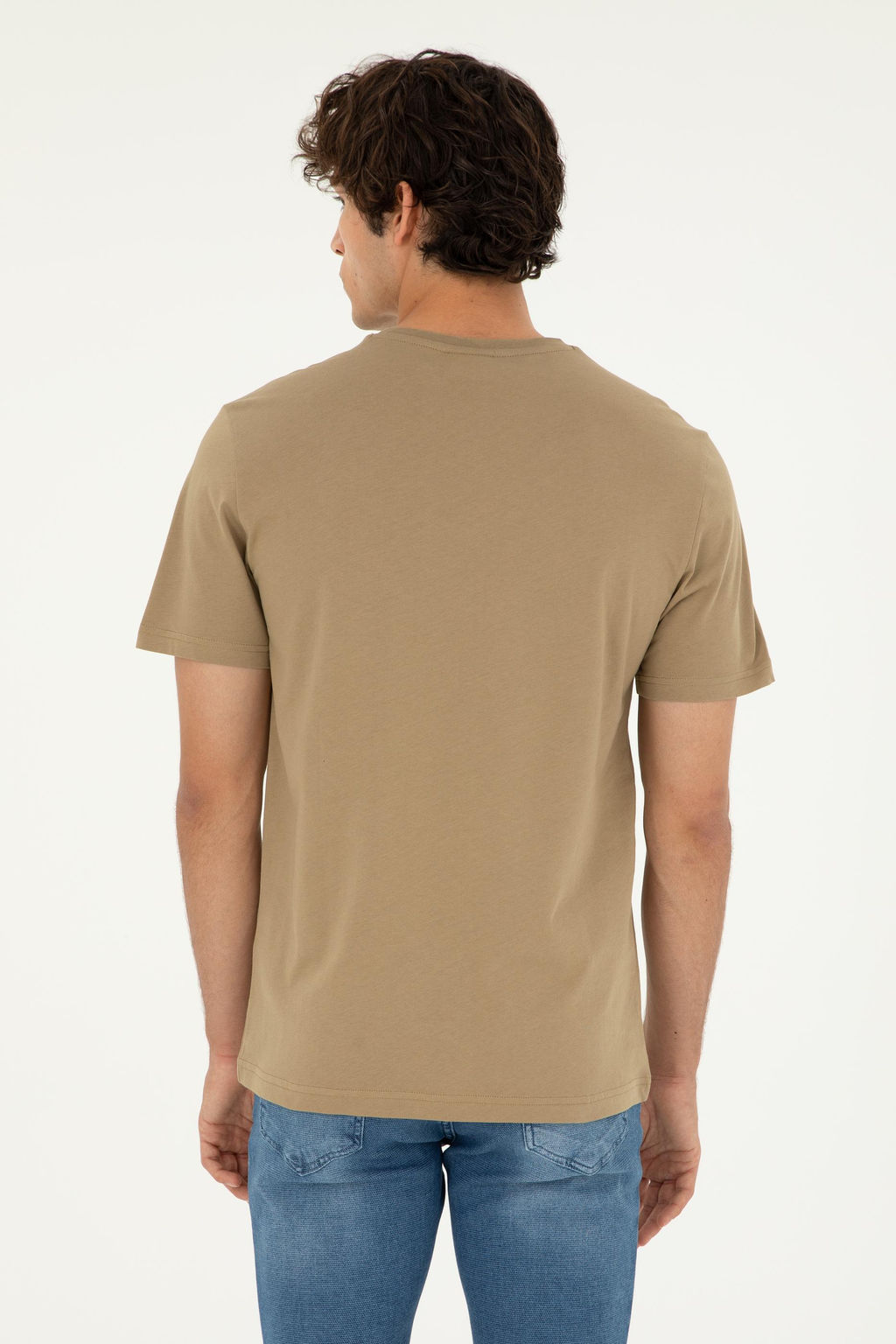 Мужская базовая футболка цвета хаки Неожиданная скидка в корзине - U.s. polo assn фото 5