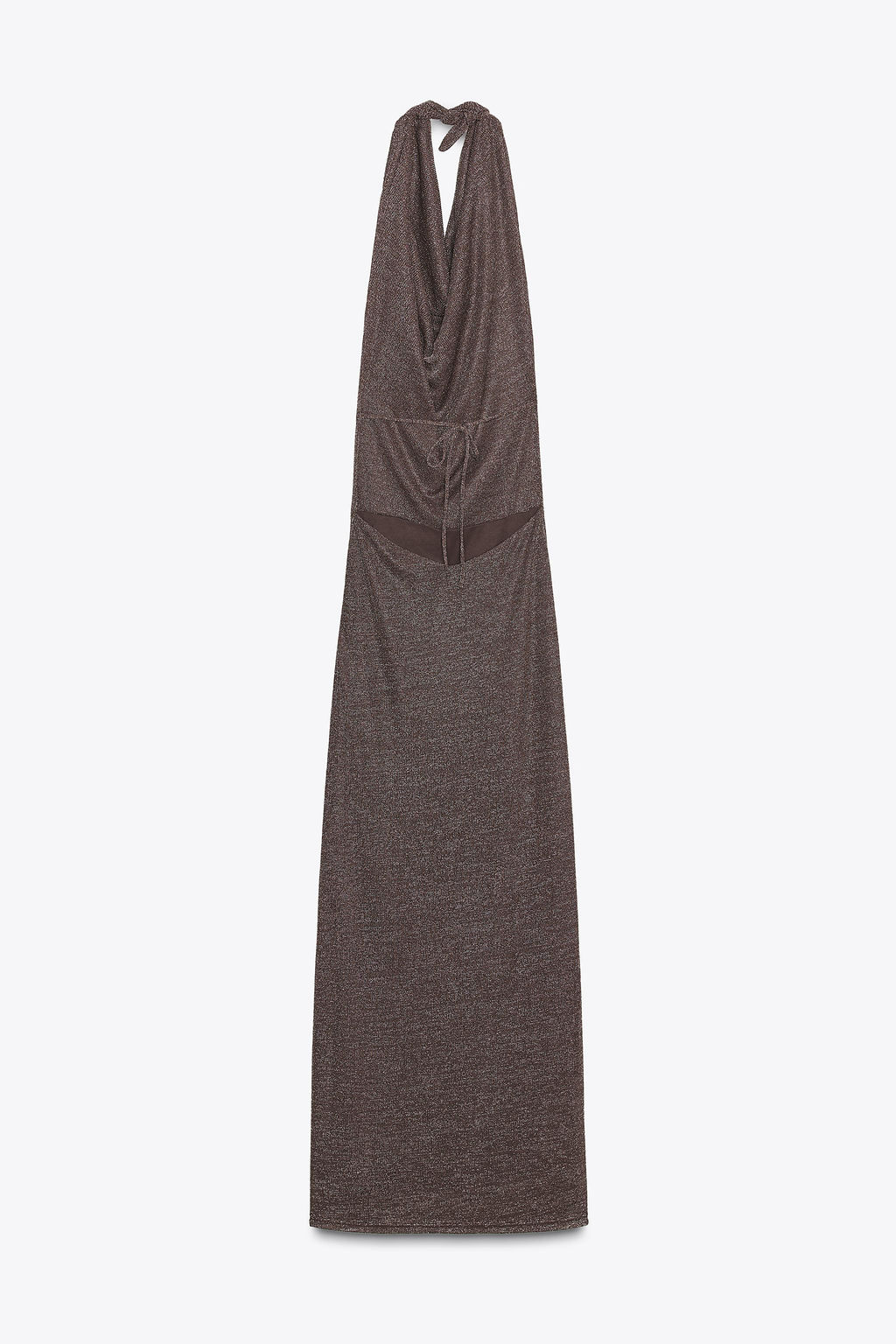METALLIC THREAD OPEN BACK MAXI DRESS - Zara фото 17