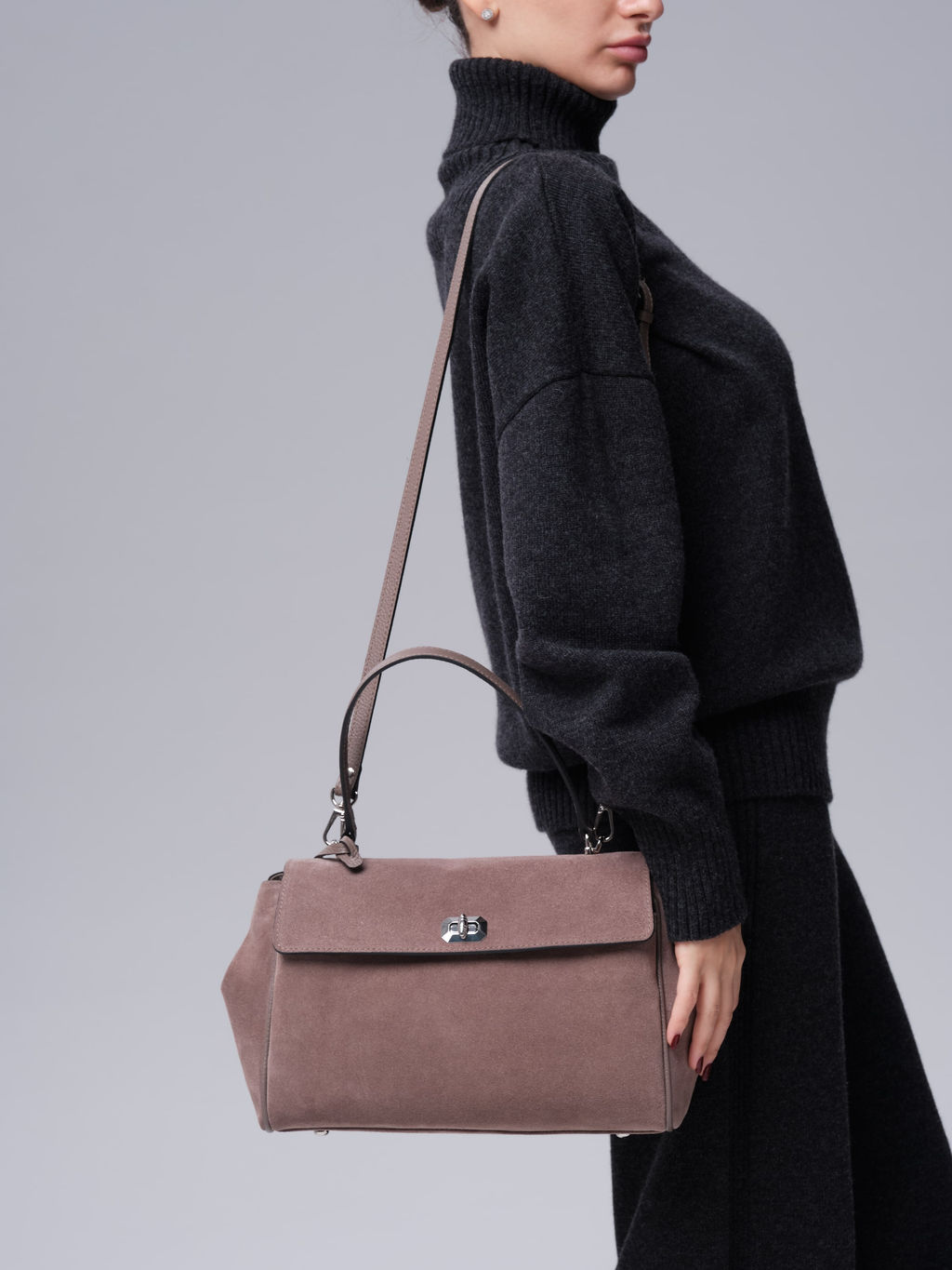 Замшевая сумка Nadi DBR 31356 капучино  фото 7