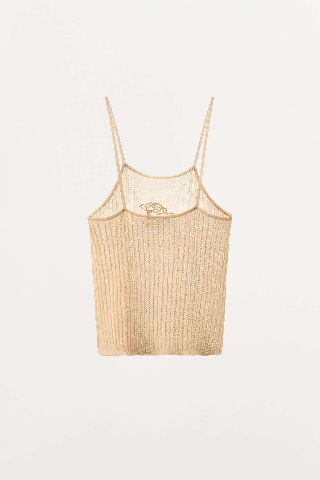FLORAL EMBROIDERED KNITTED TOP - Zara фото 5