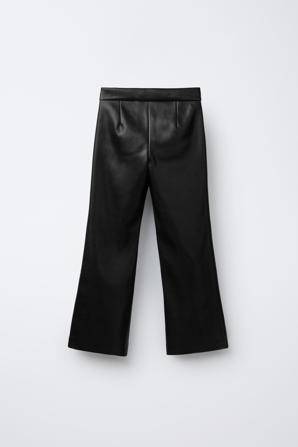 FAUX LEATHER FLARE TROUSERS - Zara фото 2