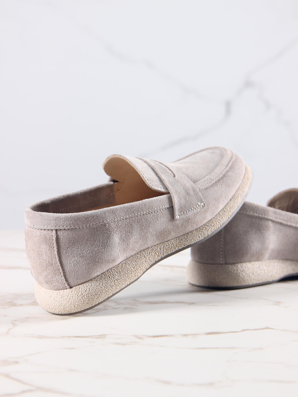 Лоферы EDART 177.1607 be. каменный замша фото 6