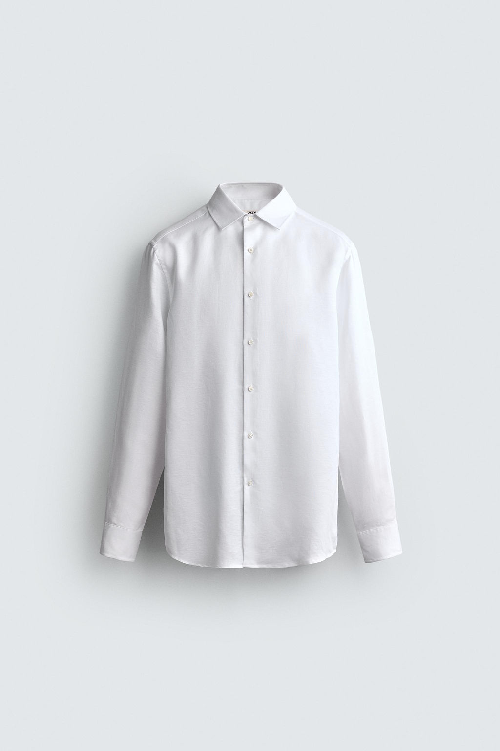 CAMISA REGULAR FIT LINO - LYOCELL / Blanco - Zara фото 7