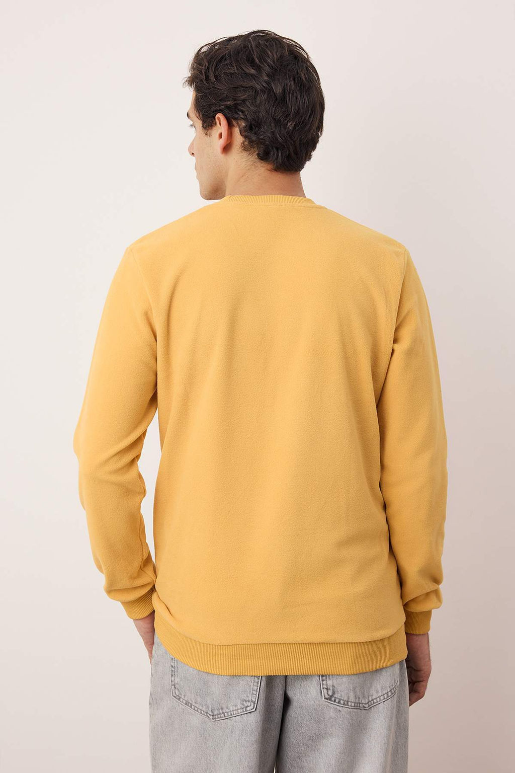 Lacivert Regular/Normal Kesim Polar Bisiklet Yaka Sweatshirt/Pijama Ustu TMNAW26SW00033 - Trendyolmilla фото 4