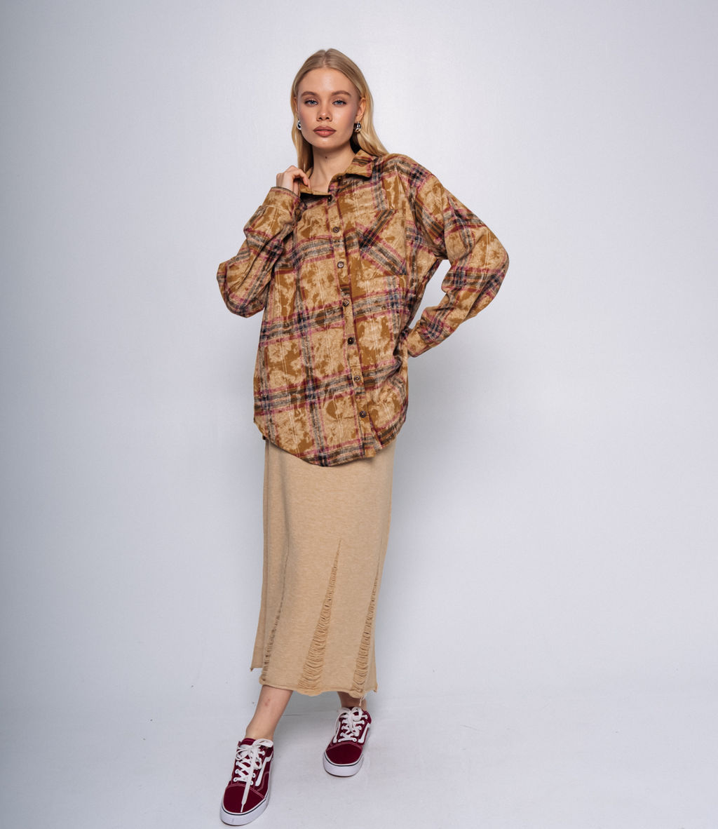 Рубашка #БШ2920, горчичный