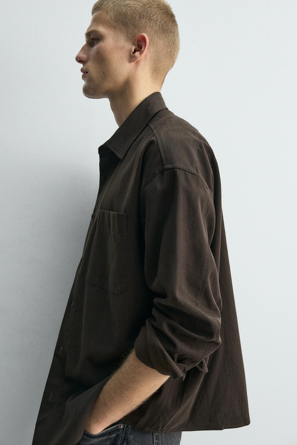 LIMITED EDITION FLOWING RELAXED FIT SHIRT - Zara фото 5