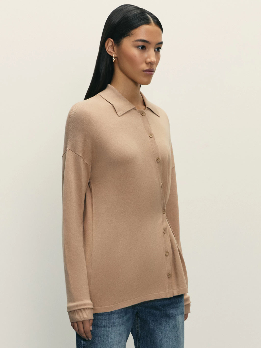 Кардиган с ассиметричной застежкой из вискозы / Zarina  фото 4