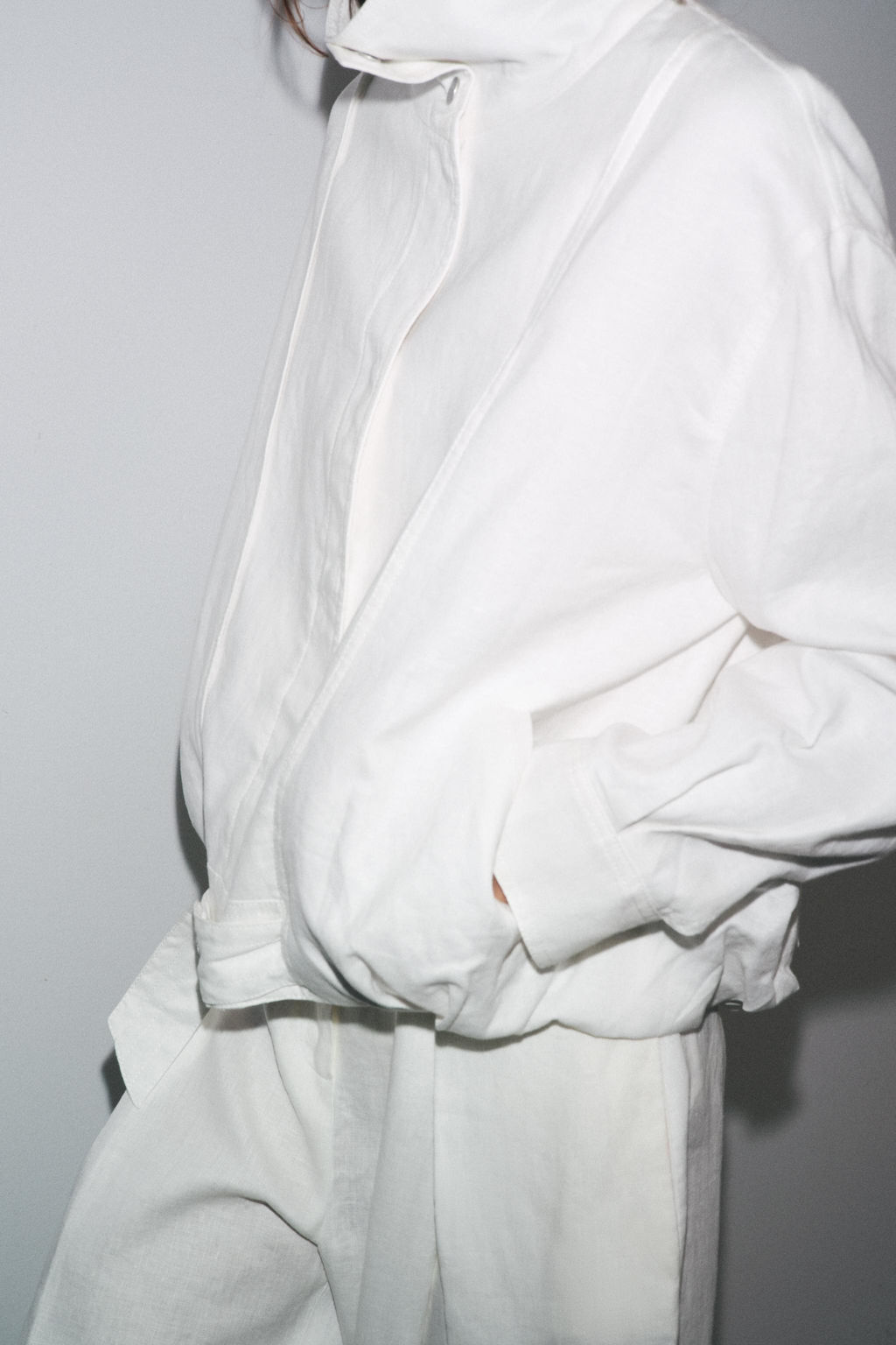 100% LINEN BOMBER JACKET ZW COLLECTION - Zara фото 4