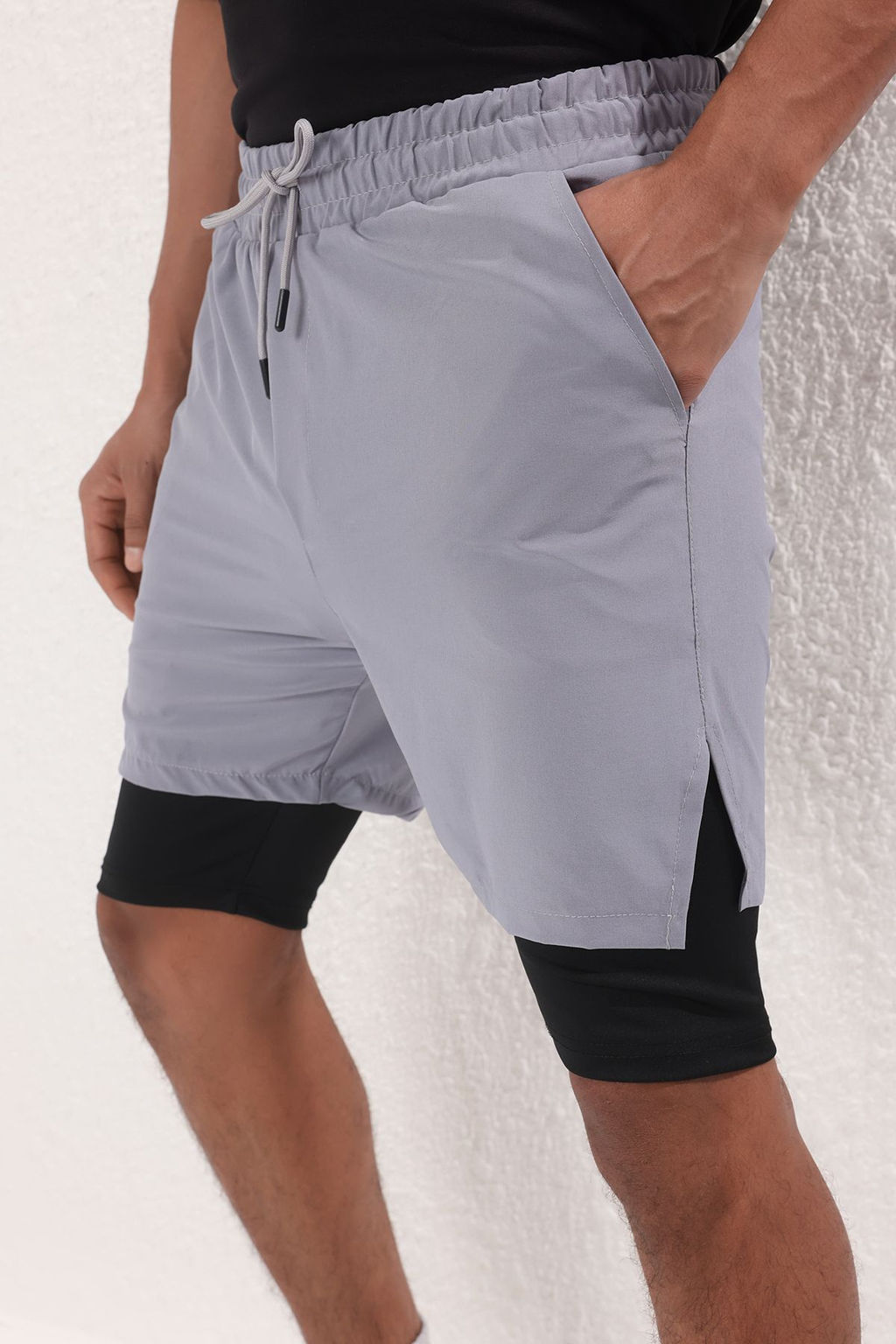 TRENDYOL MAN Siyah Running H?zl? Kuruma Micropoly Antrenman Fitness Taytl? Outdoor Sort TMNSS25SR00060 - Trendyolmilla фото 13