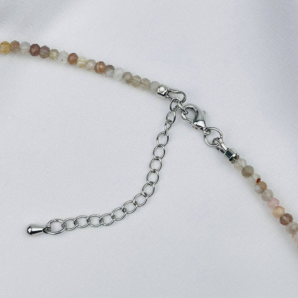 Чокер из Бразильского агата с Селенитом 38 см +