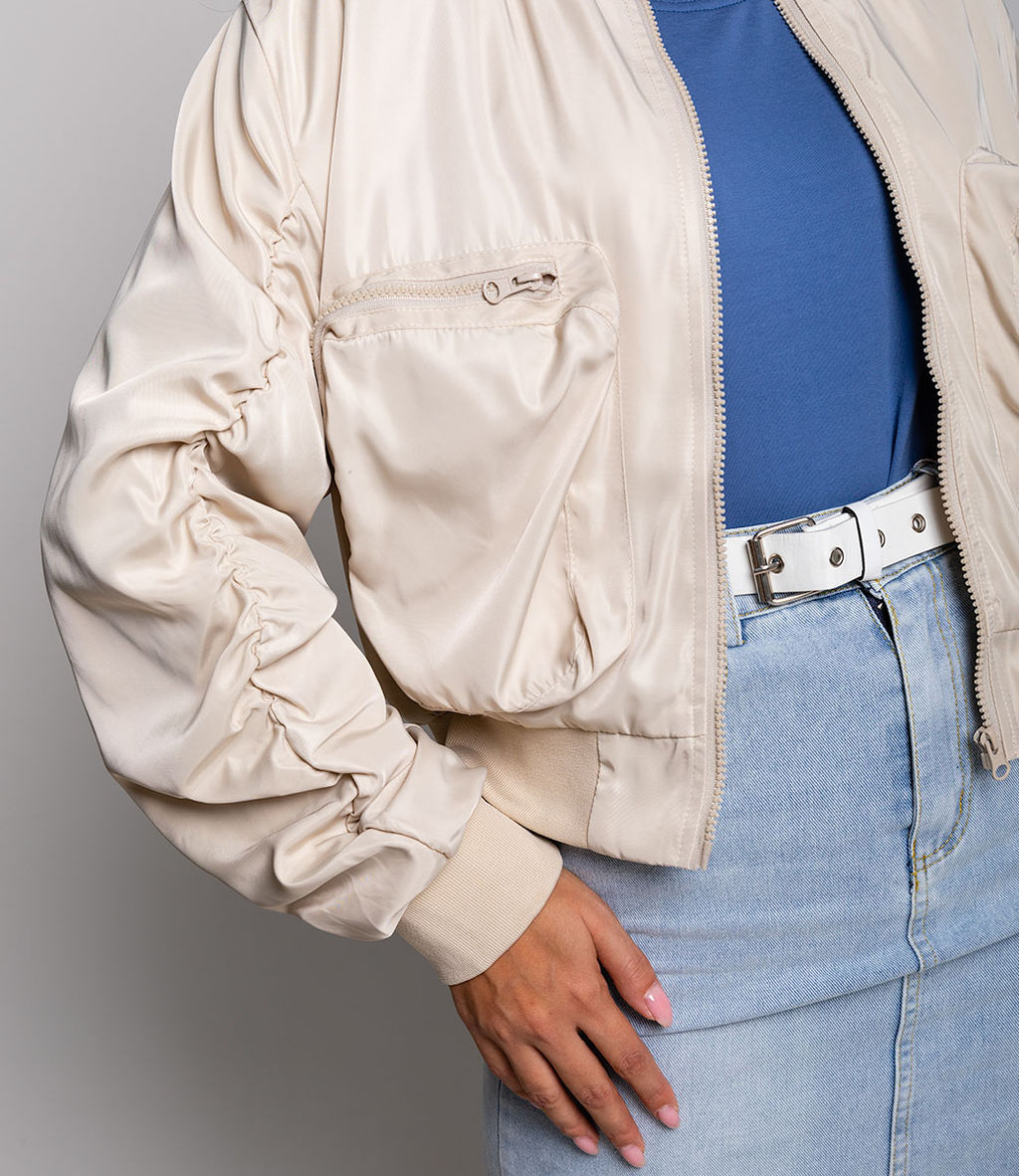 Бомбер #КТ2561, бежевый - Dommod фото 5
