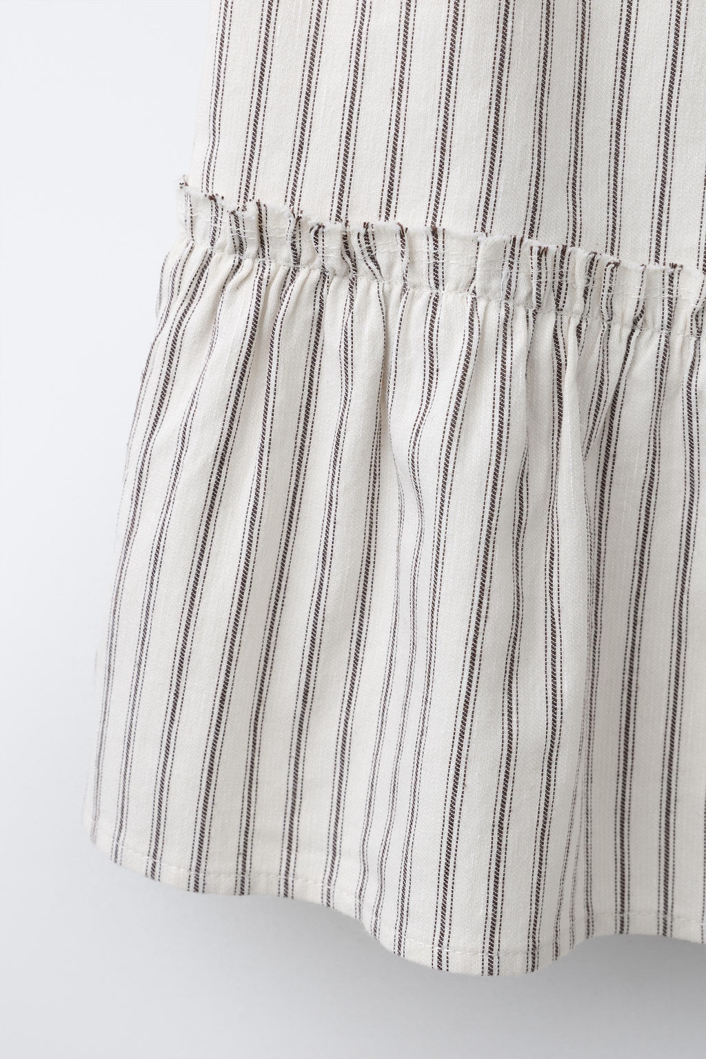 FALDA MIDI PANELES RAYAS / Crudo / Marr?n - Zara фото 4