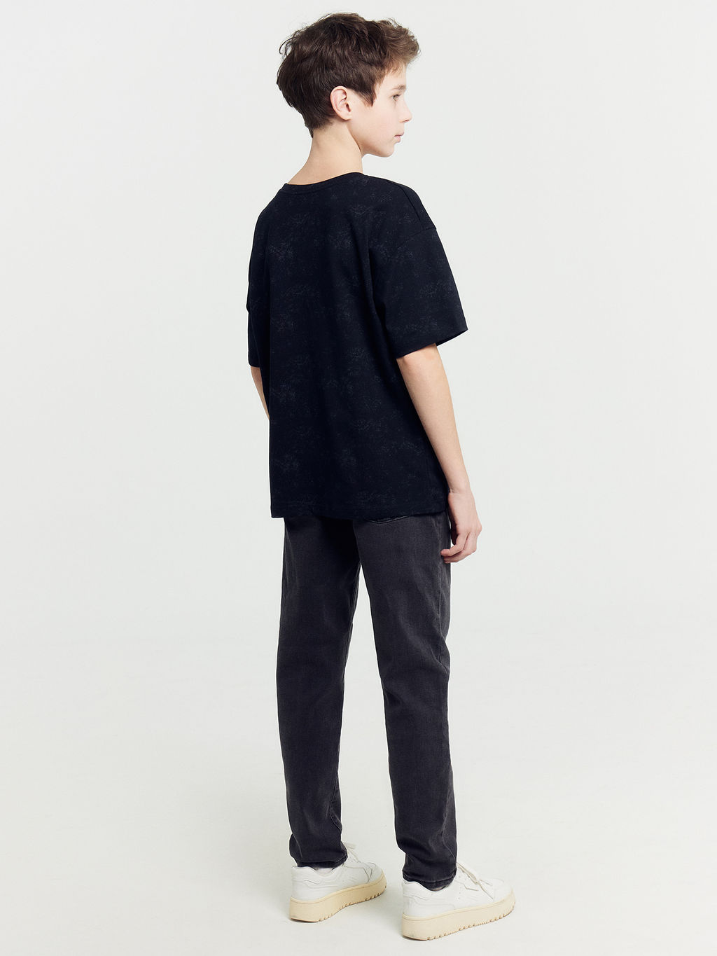 Футболка для мальчиков черная с рисунком тай-дай и печатью - Mark formelle фото 6