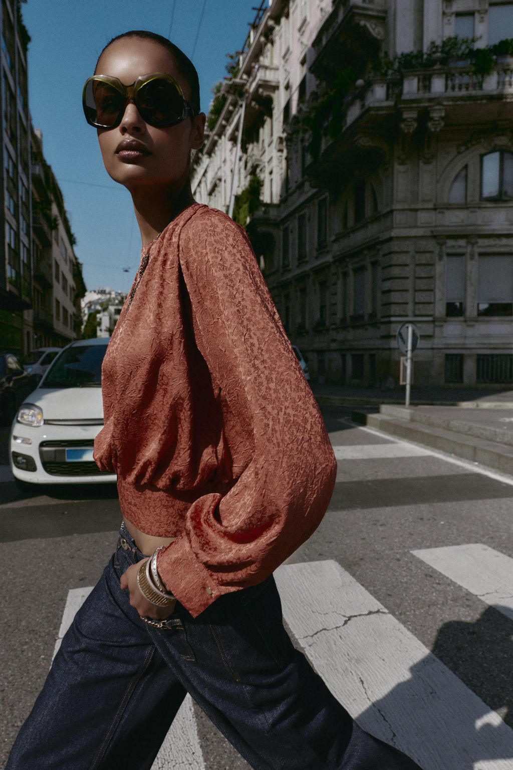 JACQUARD BALLOON TOP - Zara фото 4