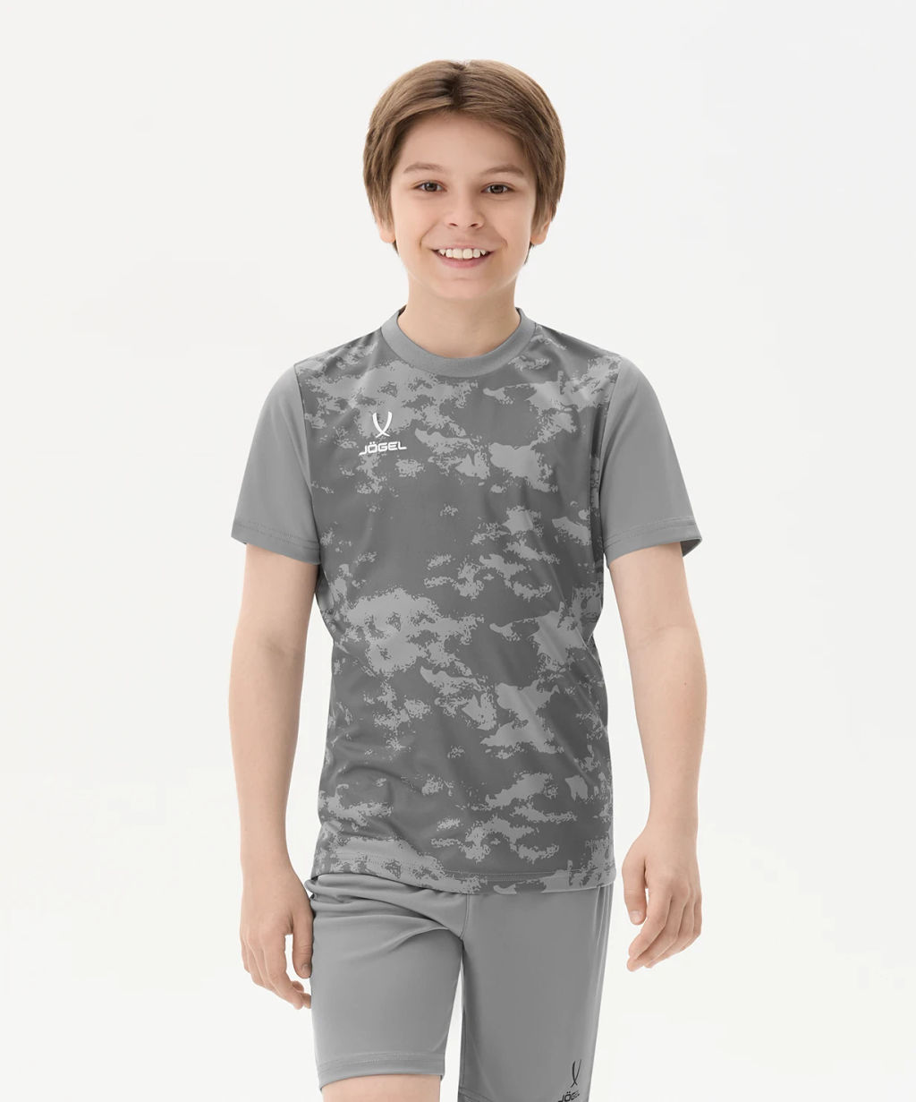 Футболка вратарская JOGEL DIVISION PerFormDRY SPLASH GK Jersey, серый, детский  фото 6