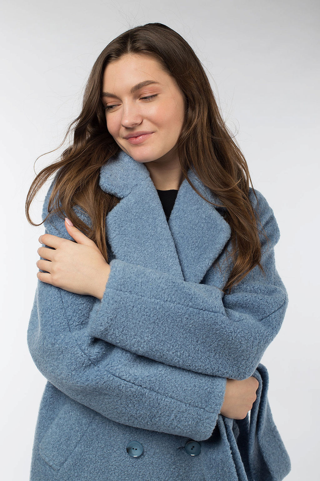 01-09224 Пальто женское демисезонное (пояс) - El podio фото 6