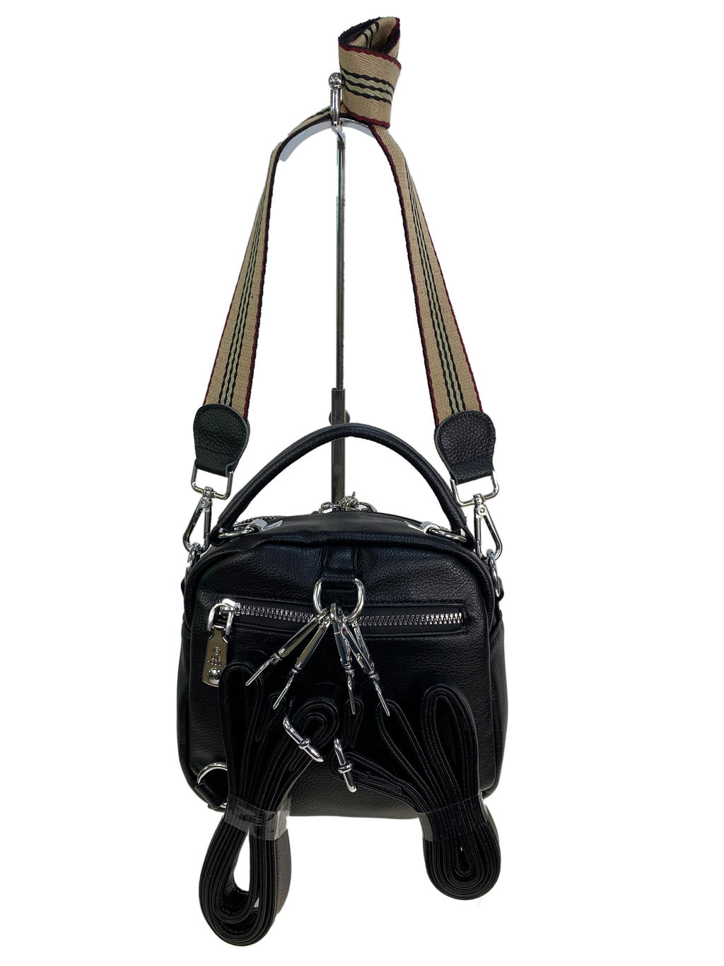 Женская сумка-рюкзак из искусственной кожи, цвет черный