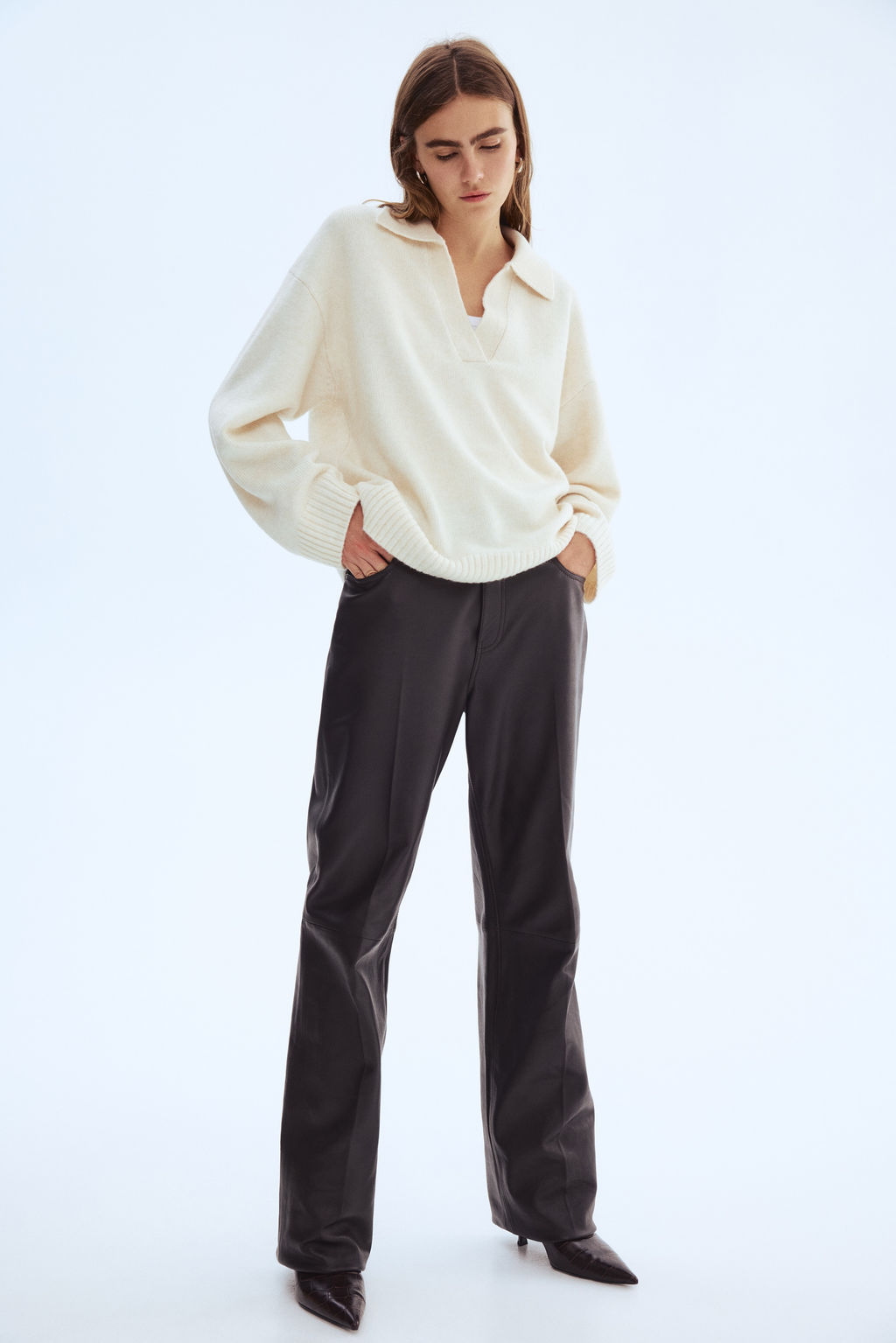 Jersey de punto fino con cuello - H&m фото 3