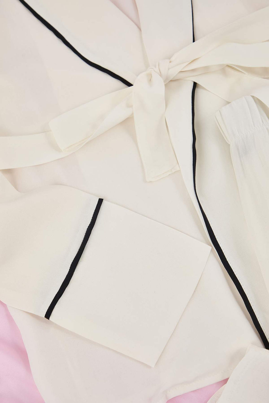 Trendyolmilla Bej Kusakl? Biye Detayl? Kruvaze Viskon Hamile Dokuma Pijama Tak?m? THMAW22PT1109  фото 51