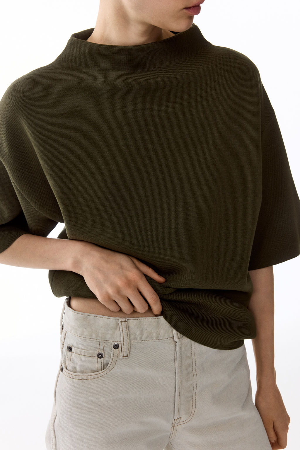 Top de punto con cuello perkins - H&m фото 4