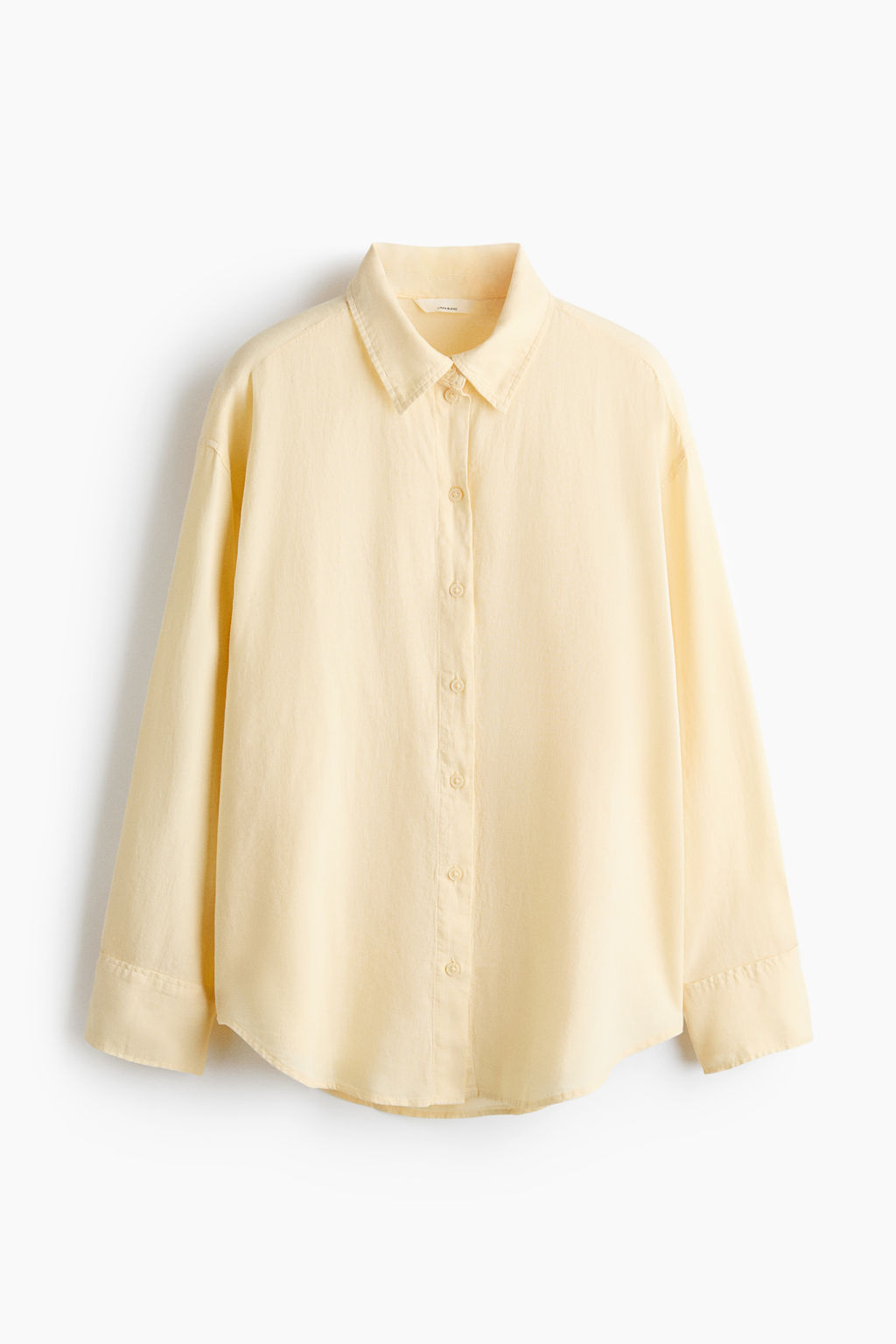 Camisa oversize en mezcla de lino - H&m фото 3
