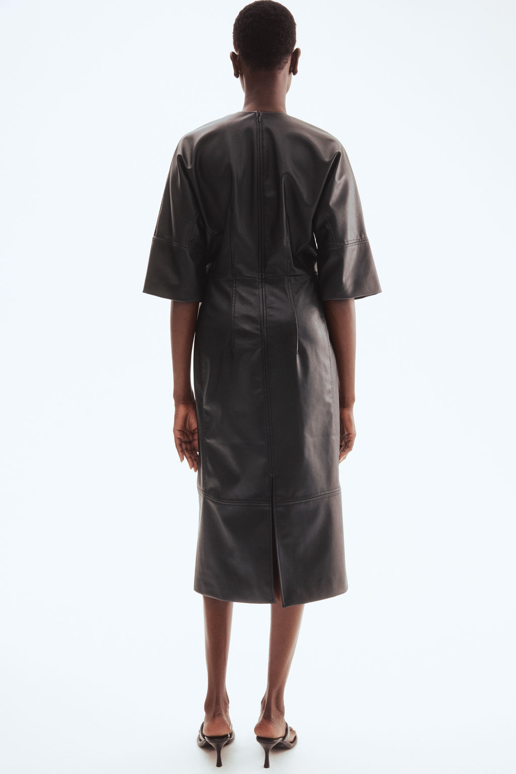 Vestido revestido de corte midi - H&m фото 3