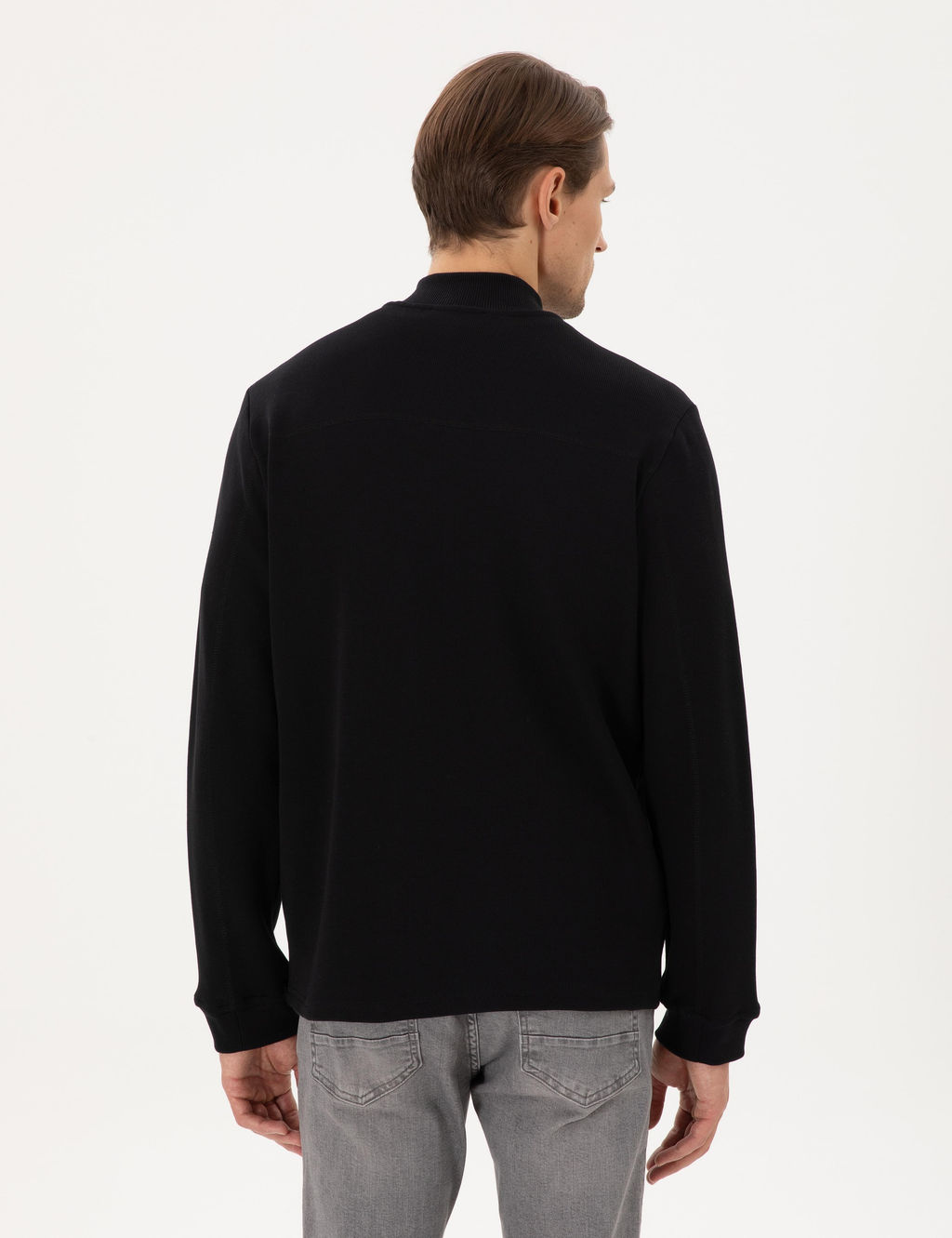 Siyah Regular Fit Sweatshirt - Pierre cardin фото 5