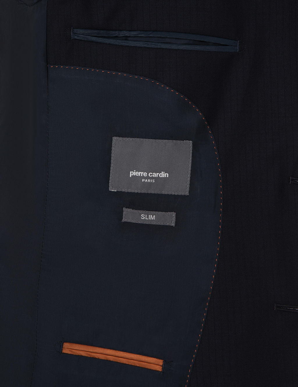 Lacivert Slim Fit %100 Y_n _izgili Tak_m Elbise