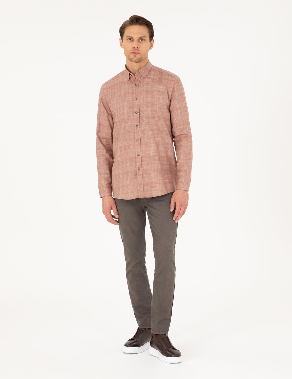 Рубашка Regular Fit оранжевая